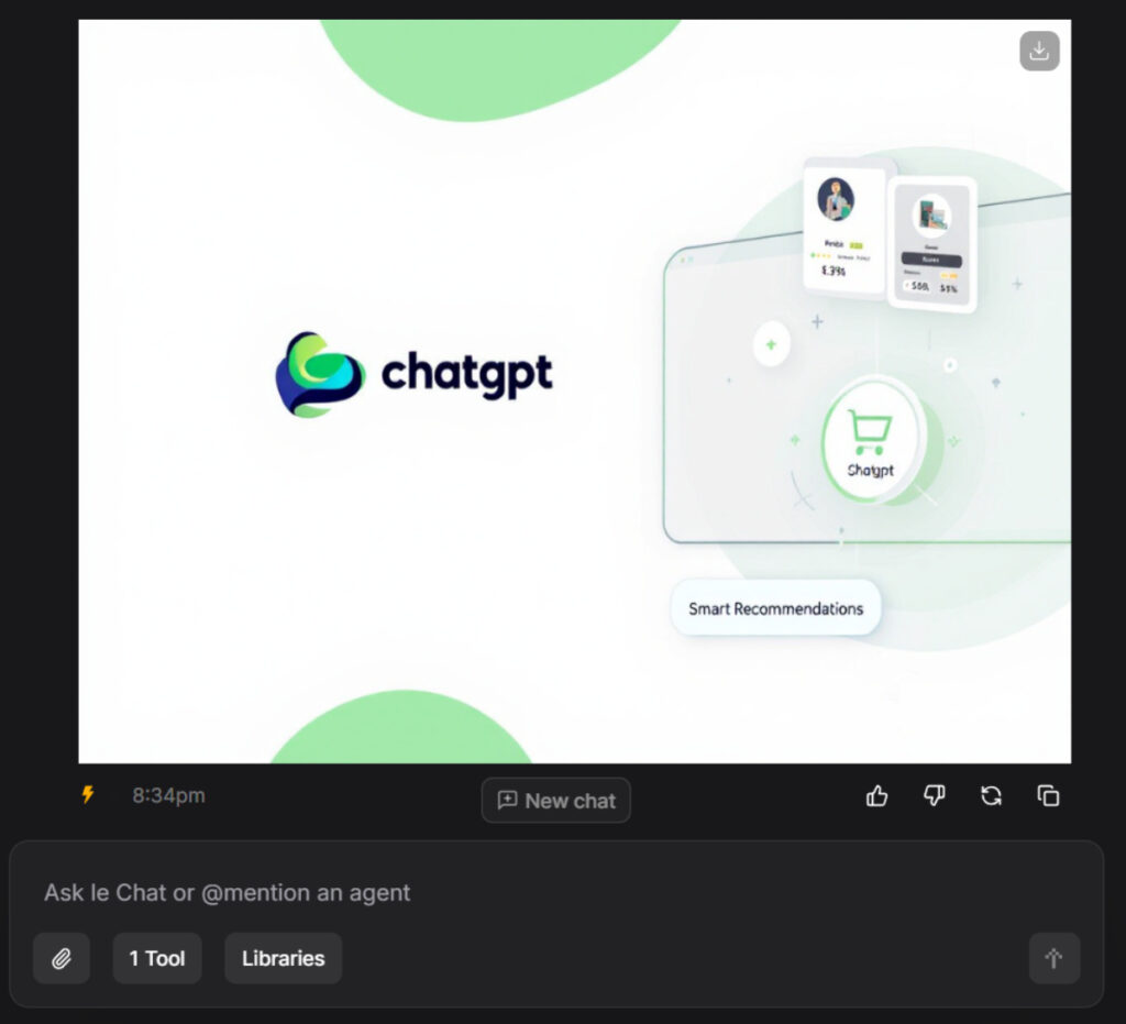 Banner image generation by Le Chat