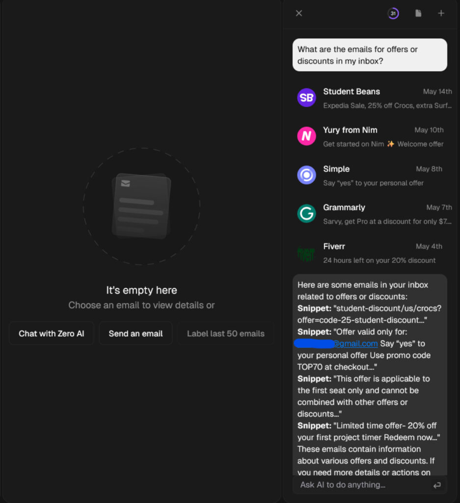 Chat with your inbox